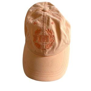 PINK by Victoria’s Secret women's fits most orange embroidered clip back hat